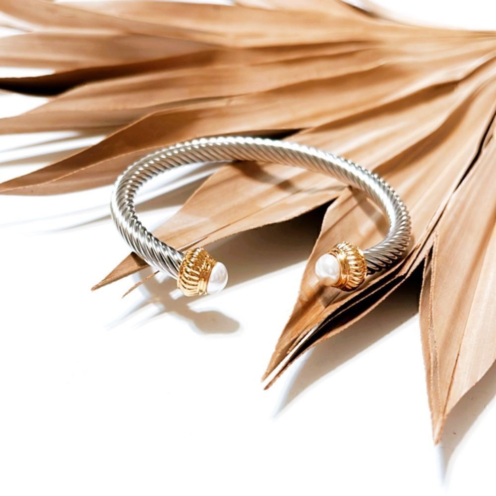 Textured silver bracelet  #746 - Picture 2 of 4